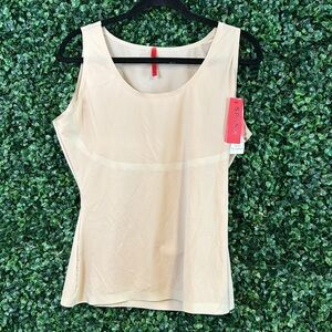 SPANX NWT 1X XXL PLUS 16/18 MEDIUM SLIMMING TANK NUDE SHAPEWEAR STOMACH TOP NEW